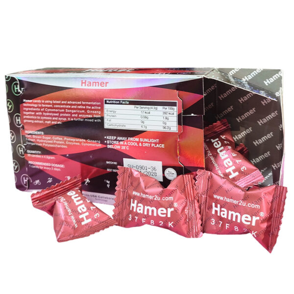 汗馬紅糖-4 【十週年紀念款】馬來西亞汗馬糖 Hamer Candy 紅糖 升級強效版 人參精力糖