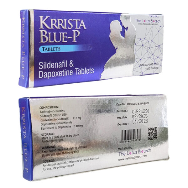 巔峰藍P-6 印度進口 巔峰藍P雙效片 KRRISTA BLUE-P 超級威而剛雙效 增硬助勃+延時持久